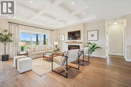 51 Ariss Glen Drive, Ariss, ON - Indoor Photo Showing Living Room With Fireplace