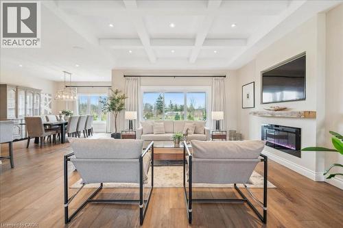 51 Ariss Glen Drive, Ariss, ON - Indoor Photo Showing Living Room With Fireplace