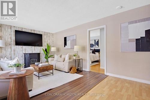69 Eagen Drive, Kitchener, ON - Indoor Photo Showing Living Room With Fireplace