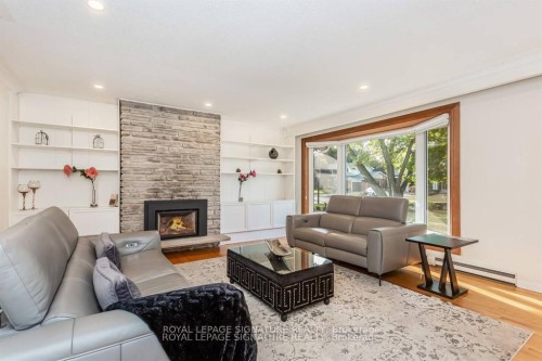 153 Ulster Drive, Oakville, ON - Indoor Photo Showing Living Room With Fireplace