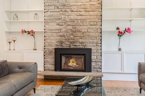 153 Ulster Drive, Oakville, ON - Indoor Photo Showing Living Room With Fireplace