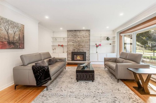 153 Ulster Drive, Oakville, ON - Indoor Photo Showing Living Room With Fireplace