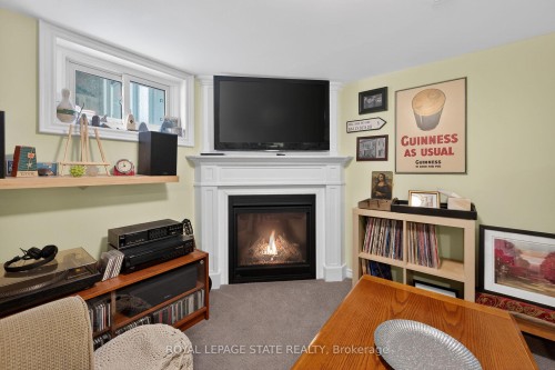 13 Cameron Avenue, Hamilton, ON - Indoor Photo Showing Living Room With Fireplace