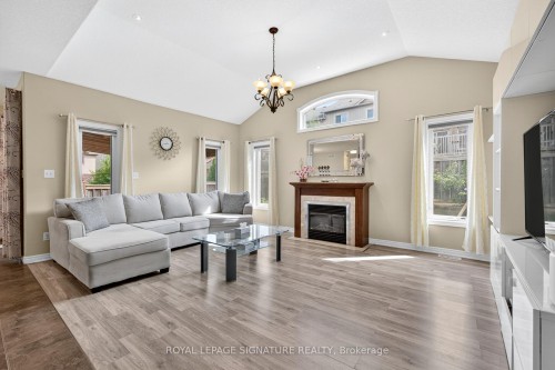 408 Gravel Ridge Trail, Kitchener, ON - Indoor Photo Showing Living Room With Fireplace