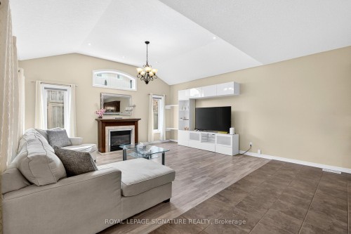 408 Gravel Ridge Trail, Kitchener, ON - Indoor Photo Showing Living Room With Fireplace