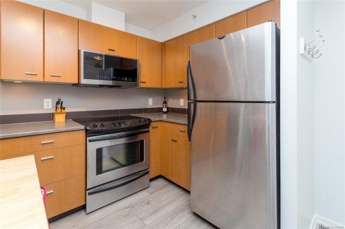 1006-751 Fairfield Rd, Victoria, BC - Indoor Photo Showing Kitchen With Stainless Steel Kitchen