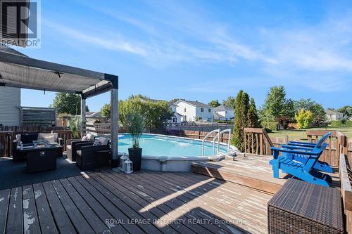 127 Lachaine Street, Russell, ON - Outdoor With Above Ground Pool With Deck Patio Veranda With Exterior