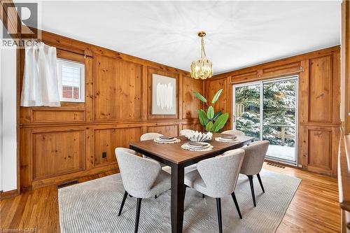 Dining Room with Walk-out to Deck/Backyard - 126 West 4Th Street, Hamilton, ON - Indoor Photo Showing Dining Room