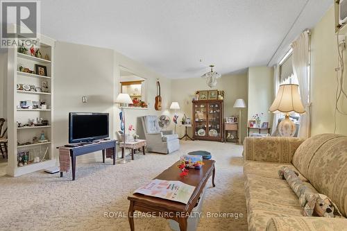 Built in shelving to display collectables or books - 401 - 141 Church Street, St. Catharines (Downtown), ON - Indoor Photo Showing Living Room