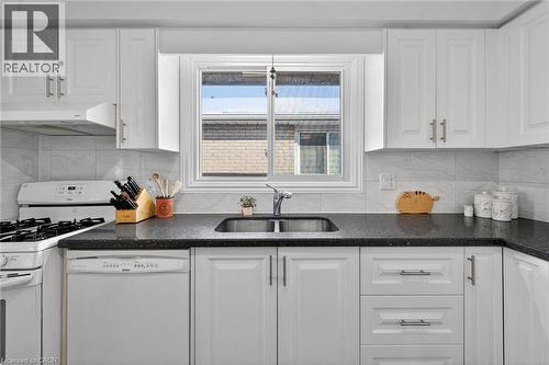 327 Eaglewood Drive, Hamilton, ON - Indoor Photo Showing Kitchen With Double Sink