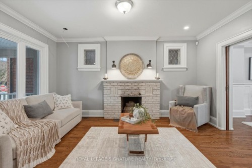 55 Atlas Avenue, Toronto, ON - Indoor Photo Showing Living Room With Fireplace