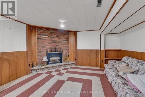 Rec Room - 56 Brookland Drive, Brampton, ON - Indoor With Fireplace