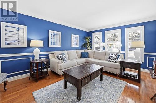 Formal Living Room with Hardwood Flooring - 2017 Peak Place, Oakville, ON - Indoor Photo Showing Living Room