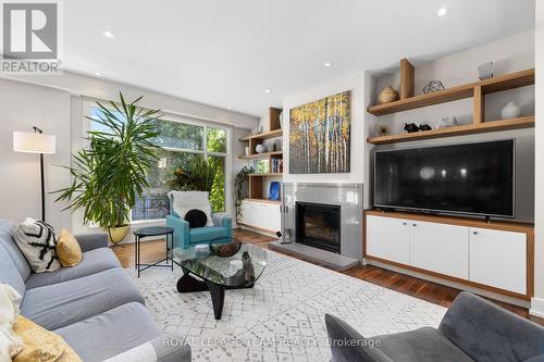 879 Winnington Avenue, Ottawa, ON - Indoor Photo Showing Living Room With Fireplace