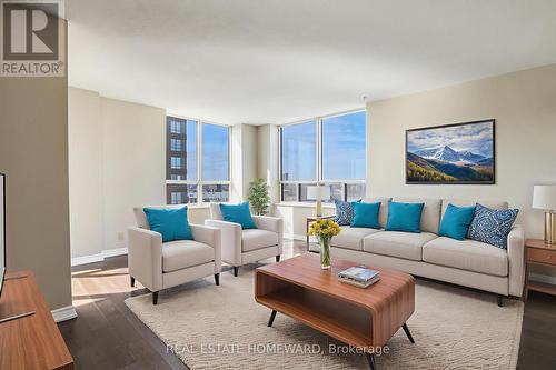 1901 - 195 Wynford Drive, Toronto, ON - Indoor Photo Showing Living Room