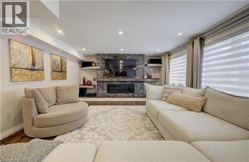 928 Evens Pond Court, Kitchener, ON - Indoor Photo Showing Living Room With Fireplace