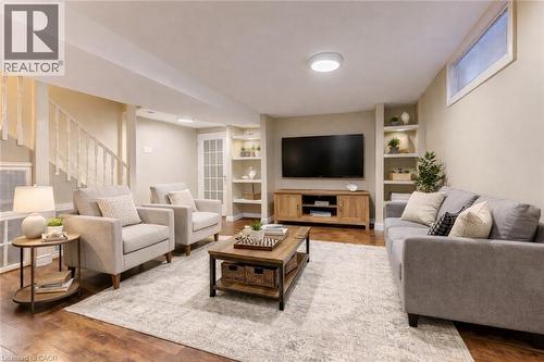 virtuallyl staged - 404 Wake Robin Crescent, Kitchener, ON - Indoor Photo Showing Living Room