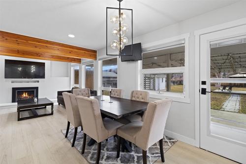 2134 Blackwell Avenue, Merritt, BC - Indoor Photo Showing Dining Room With Fireplace