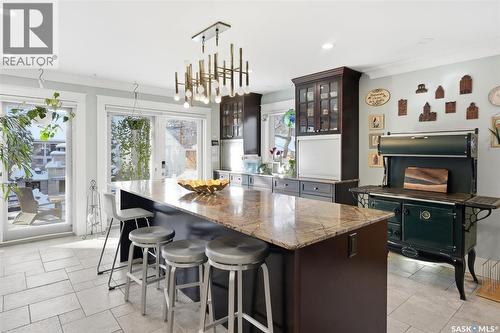 1210 Elliott Street, Saskatoon, SK - Indoor Photo Showing Dining Room With Fireplace