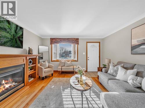 2052 Balfour Boulevard, Windsor, ON - Indoor Photo Showing Living Room With Fireplace