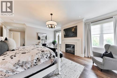 408 Saville Crescent, Oakville, ON - Indoor Photo Showing Bedroom With Fireplace