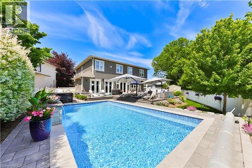 408 Saville Crescent, Oakville, ON - Outdoor With In Ground Pool With Deck Patio Veranda With Backyard