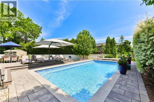 408 Saville Crescent, Oakville, ON - Outdoor With In Ground Pool With Deck Patio Veranda With Backyard