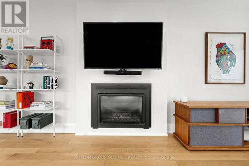 1 Farningham Crescent, Toronto, ON - Indoor Photo Showing Living Room With Fireplace