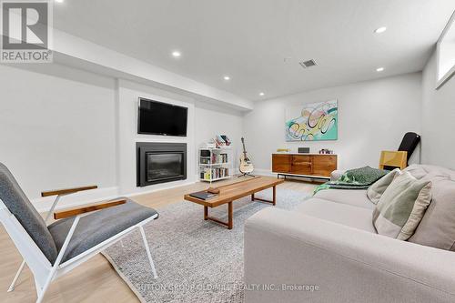 1 Farningham Crescent, Toronto, ON - Indoor Photo Showing Living Room With Fireplace
