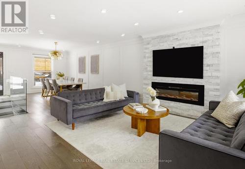 11 Benbow Road, Toronto, ON - Indoor Photo Showing Living Room With Fireplace