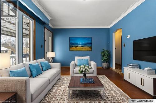 Virtually staged - 5760 Church'S Lane, Niagara Falls, ON - Indoor Photo Showing Living Room