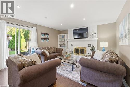23 Vance Crescent, Waterdown, ON - Indoor Photo Showing Living Room With Fireplace