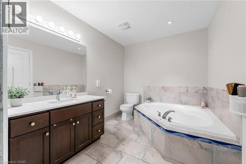 Ensuite privilege with corner soaker tub - 45 Hemlock Way, Grimsby, ON - Indoor Photo Showing Bathroom