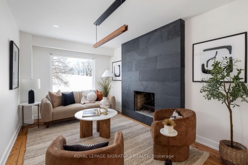 567 Downland Drive, Pickering, ON - Indoor Photo Showing Living Room With Fireplace