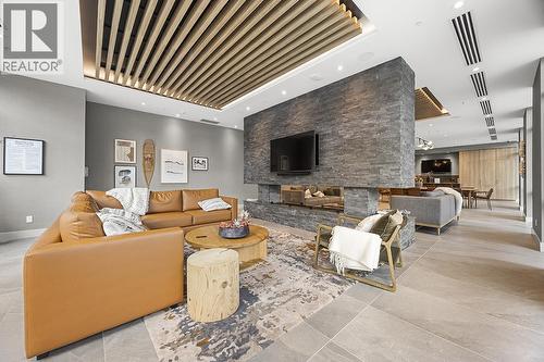 104 2375 Emery Court, Vancouver, BC - Indoor Photo Showing Living Room With Fireplace