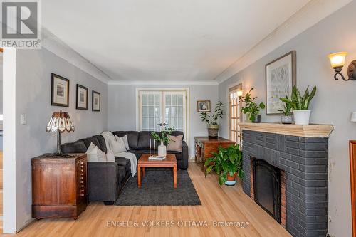 99 Glynn Avenue, Ottawa, ON - Indoor Photo Showing Living Room With Fireplace