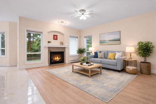 8004 Melburn Drive, Mission, BC - Indoor Photo Showing Living Room With Fireplace