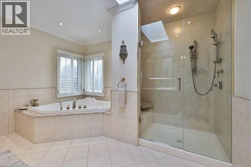 Glass Enclosed Shower With Built-In Bench - 1658 Covington Terrace, Mississauga, ON - Indoor Photo Showing Bathroom