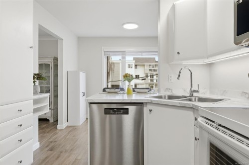 301-1121 Oscar St, Victoria, BC - Indoor Photo Showing Kitchen With Double Sink