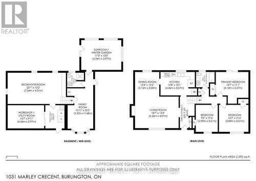 Combined Floor Plan - 1031 Marley Crescent, Burlington, ON - Other