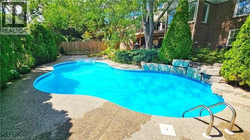 1320 Monmouth Drive, Burlington, ON - Outdoor With In Ground Pool With Backyard