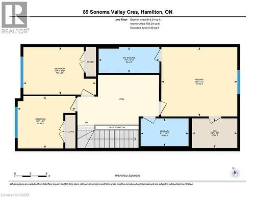 View of Upper floor plan - 89 Sonoma Valley Crescent, Hamilton, ON - Other