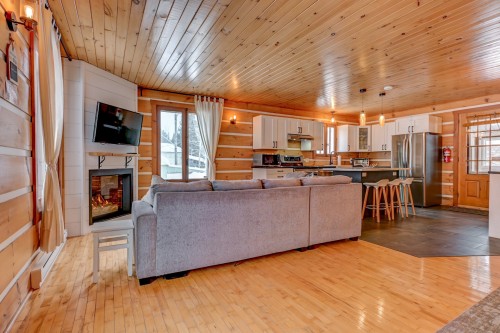 Salon - 1160 Ch. Francisco, Rivière-Rouge, QC - Indoor Photo Showing Living Room With Fireplace