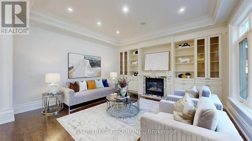 112 Centre Avenue, Toronto, ON - Indoor Photo Showing Living Room With Fireplace