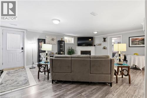 29 Chipman Avenue, Hamilton, ON - Indoor Photo Showing Living Room With Fireplace