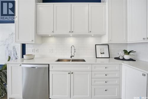 203 Pritchard Terrace, Saskatoon, SK - Indoor Photo Showing Kitchen With Double Sink