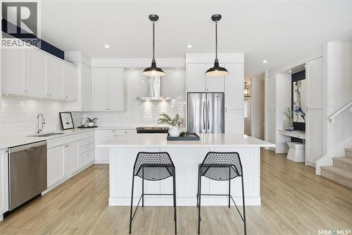 203 Pritchard Terrace, Saskatoon, SK - Indoor Photo Showing Kitchen With Stainless Steel Kitchen With Upgraded Kitchen