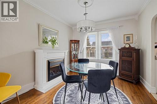 1276 Argyle, Windsor, ON - Indoor Photo Showing Dining Room With Fireplace