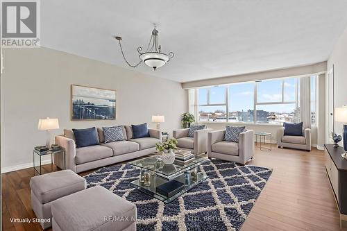 Virtually staged. - 502 - 7 Gale Crescent, St. Catharines (E. Chester), ON - Indoor Photo Showing Living Room