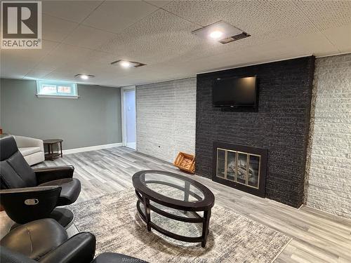 858 Laporte, Windsor, ON - Indoor Photo Showing Basement With Fireplace